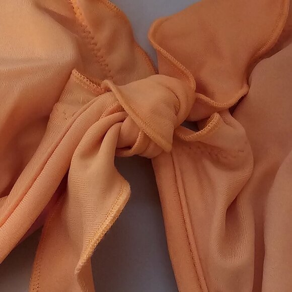 Victorias Secret Vintage 36D Orange Bikini Top With Gold Clasp Detail - Picture 5 of 6
